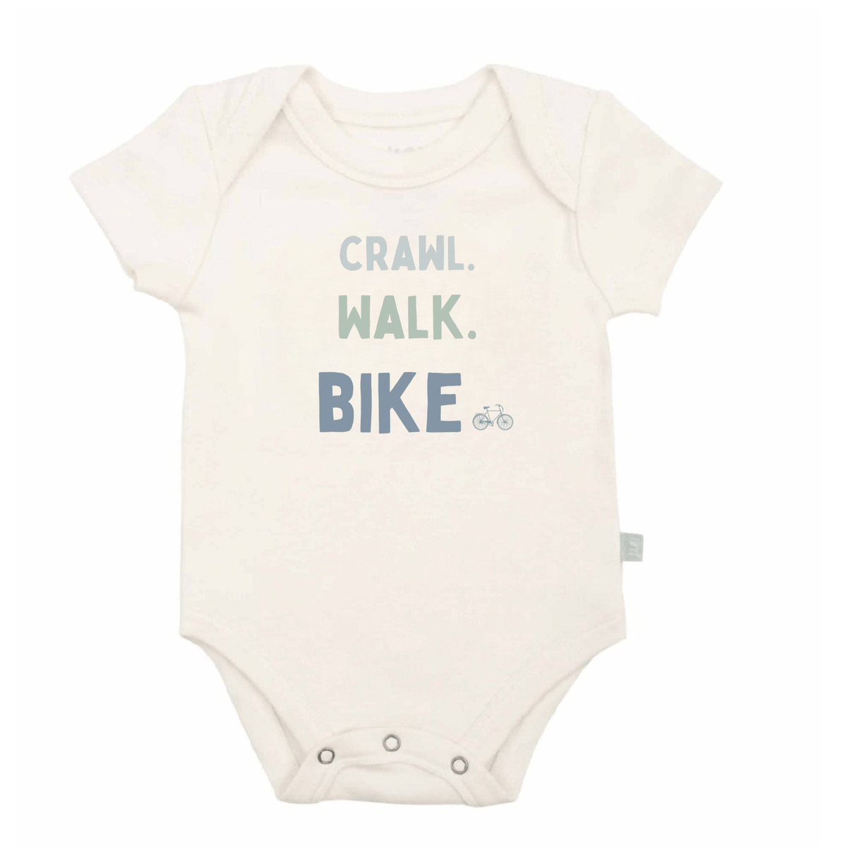 Baby graphic bodysuit | crawl walk bike finn + emma