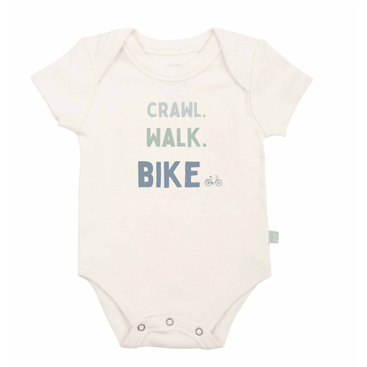 Baby graphic bodysuit | crawl walk bike finn + emma
