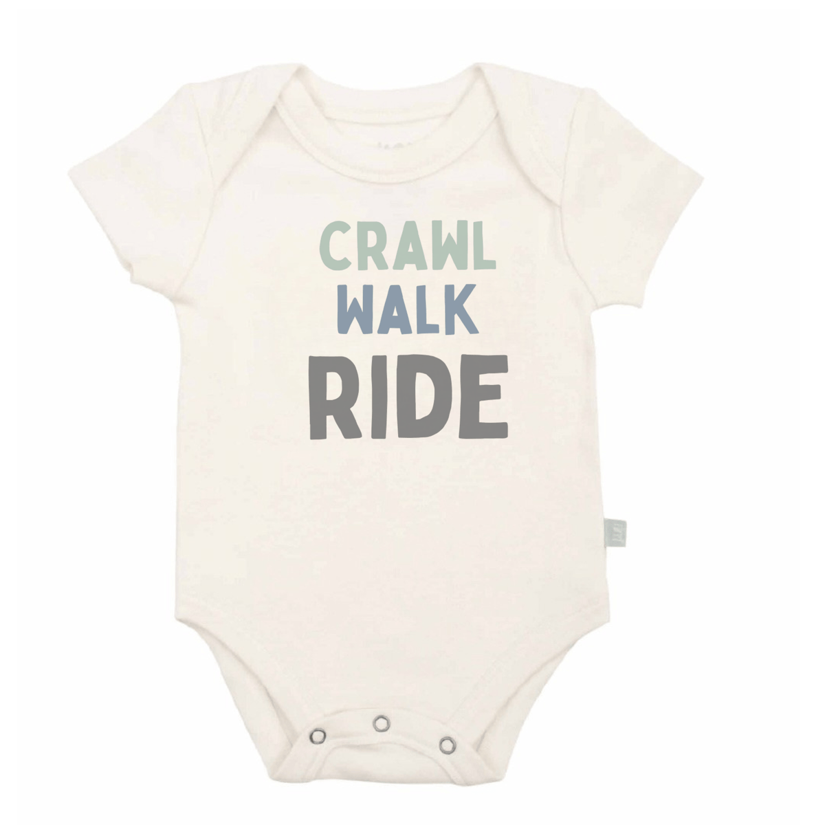 Baby graphic bodysuit |crawl walk ride finn + emma
