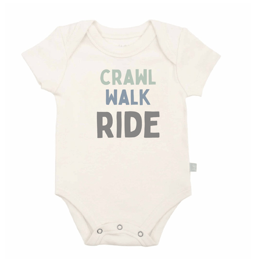 Baby graphic bodysuit |crawl walk ride finn + emma