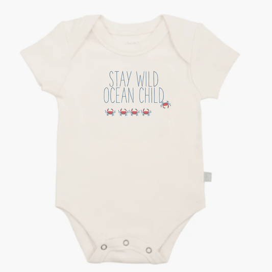 Baby graphic bodysuit | stay wild ocean child finn + emma