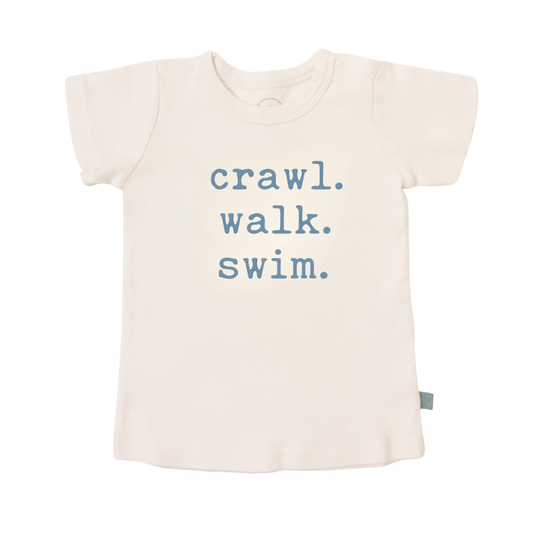 Baby graphic tee | crawl walk swim finn + emma