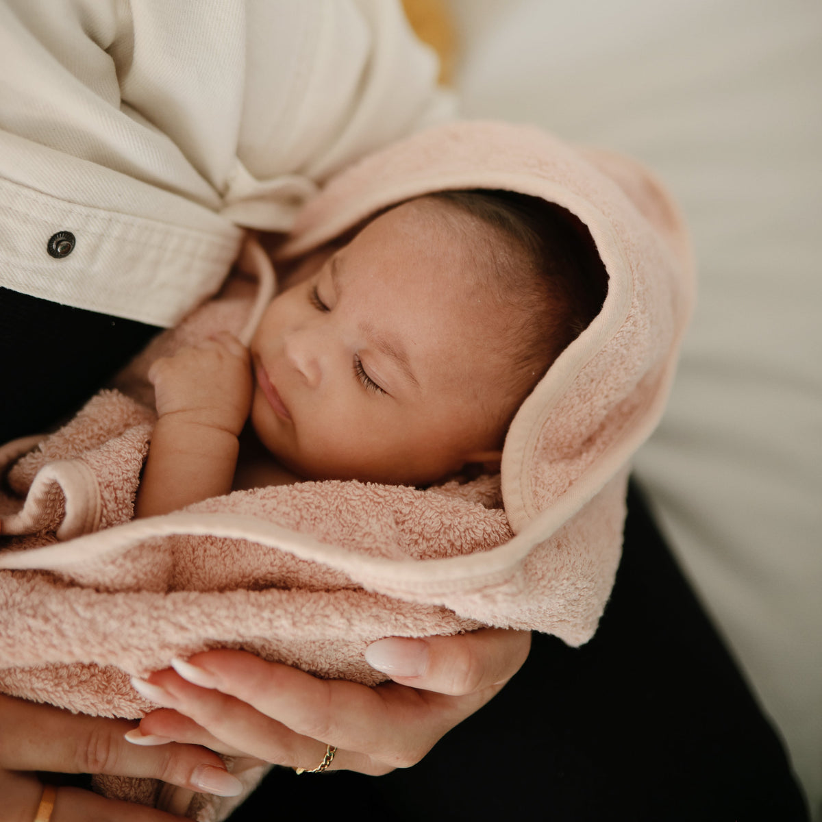 Baby Organic Cotton Baby Hooded Towel Mushie