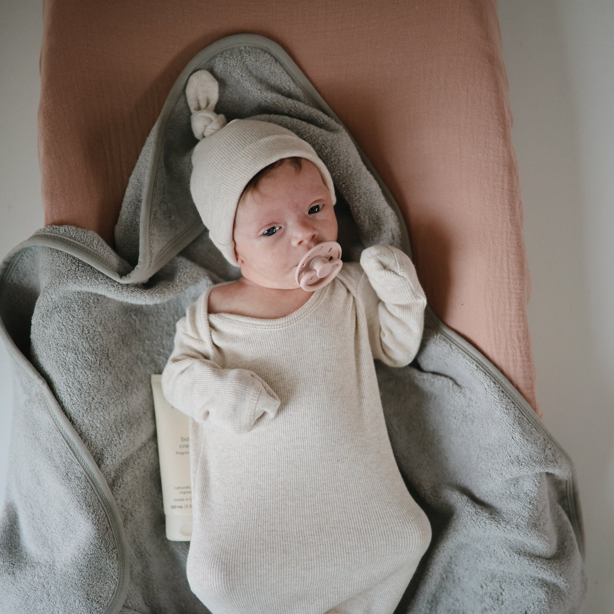 Baby Organic Cotton Baby Hooded Towel Mushie