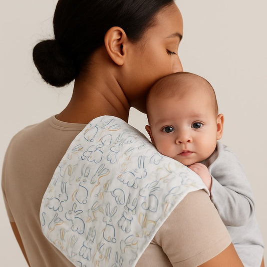 Baby burp cloth | bunnies finn + emma