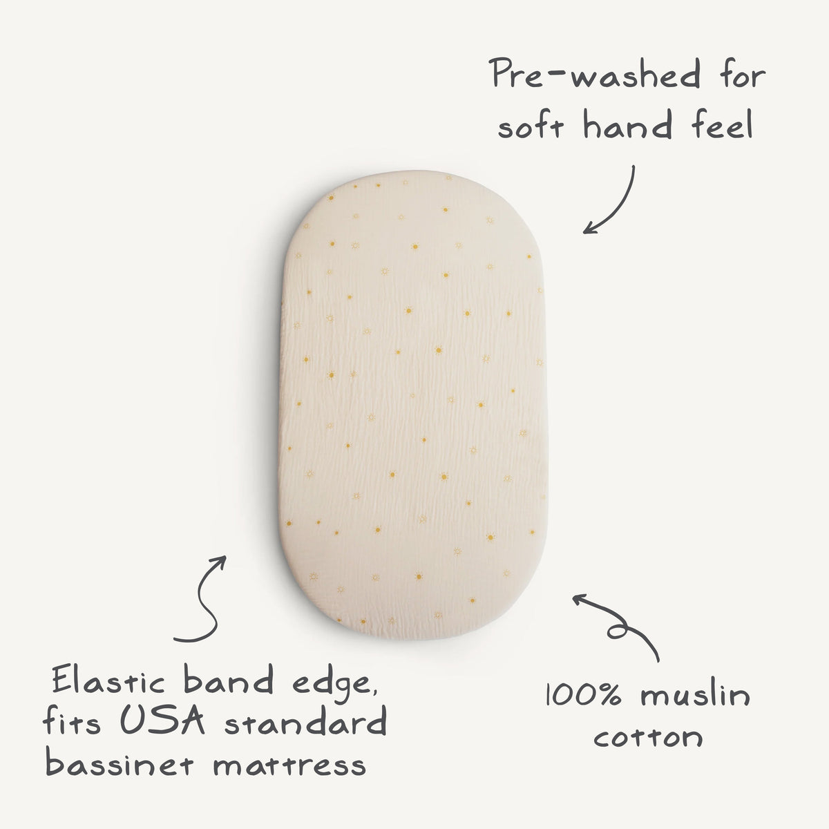 Baby Extra Soft Bassinet Muslin Crib Sheet Mushie