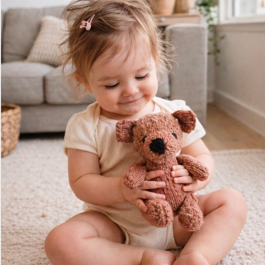 Baby Wool Knit Buddy  | Pinky the Pink Bear finn + emma
