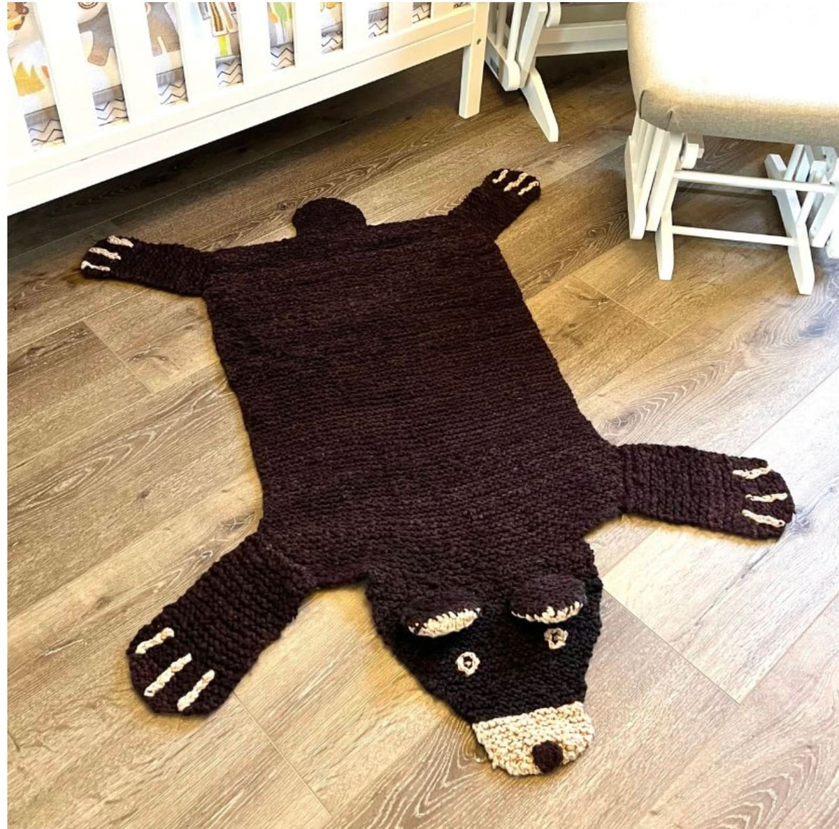 Baby Organic Wool Play Mat + Nursery Rug  | Brown Bear finn + emma