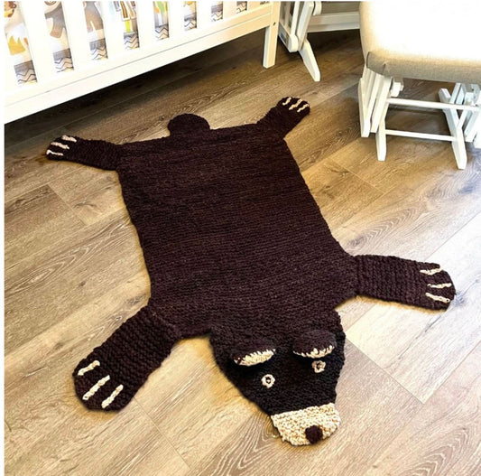 Baby Organic Wool Play Mat + Nursery Rug  | Brown Bear finn + emma