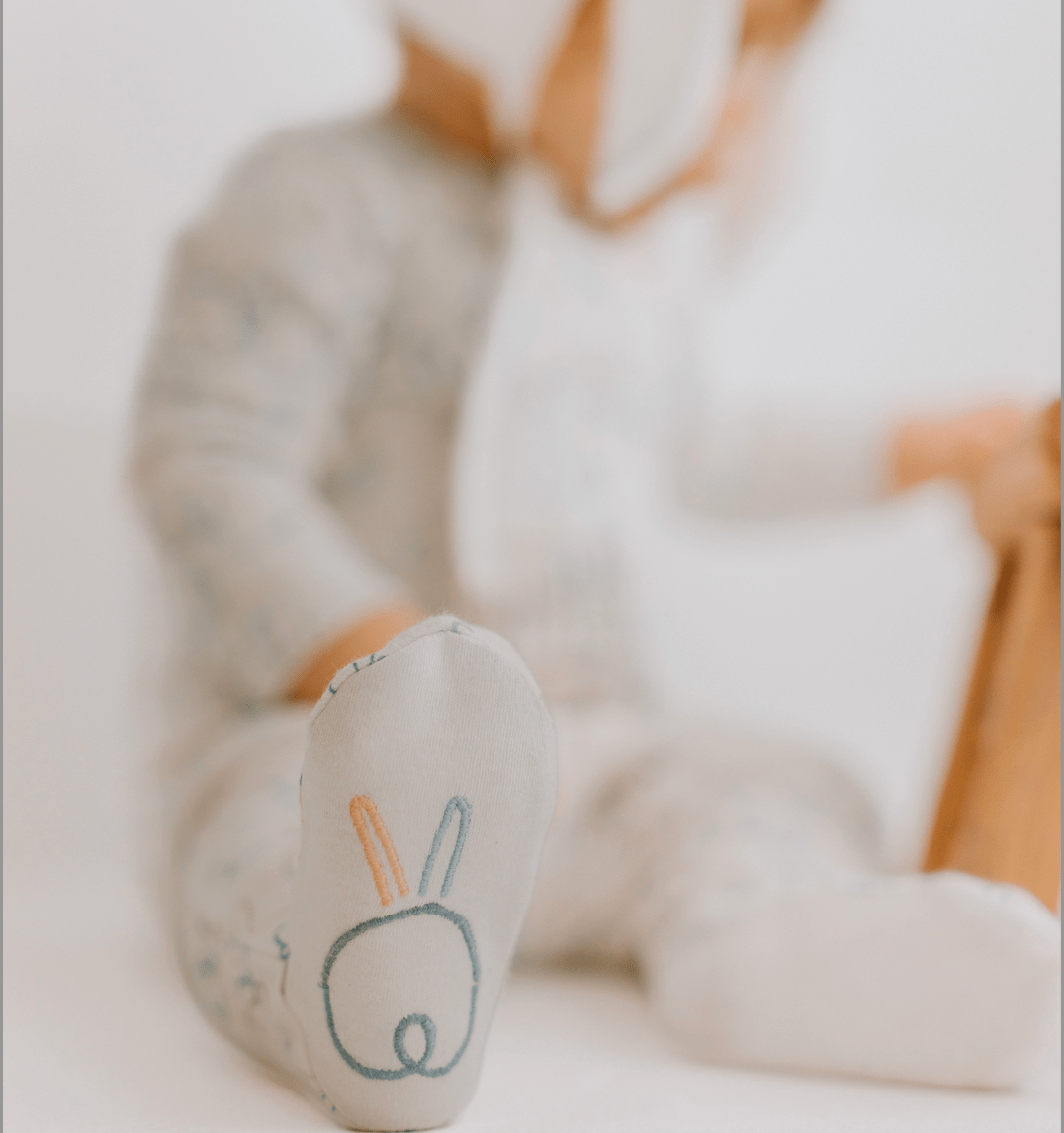 Baby footie | bunnies finn + emma