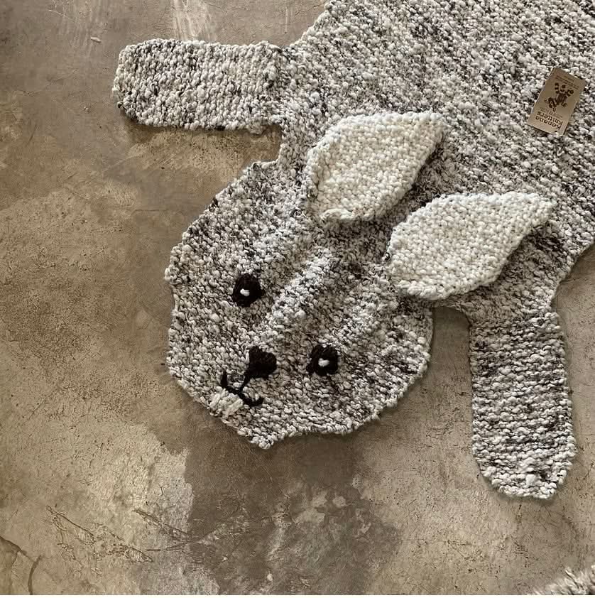 Baby Organic Wool Play Mat + Nursery Rug  | Bunny finn + emma