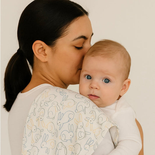 Baby burp cloth | bunnies finn + emma