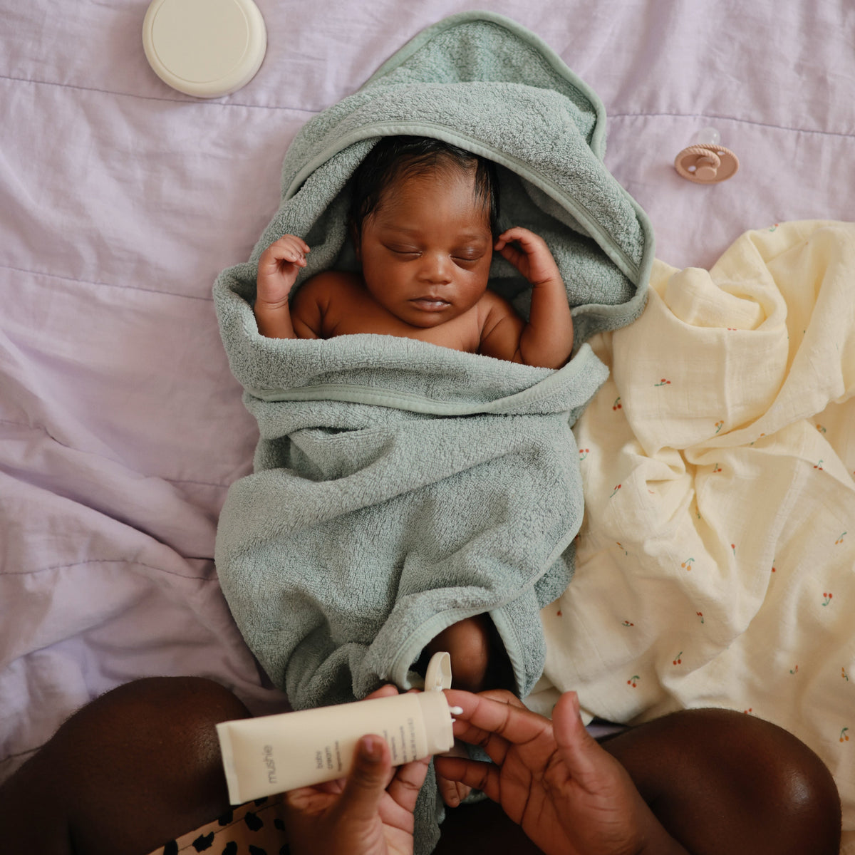 Baby Organic Cotton Baby Hooded Towel Mushie