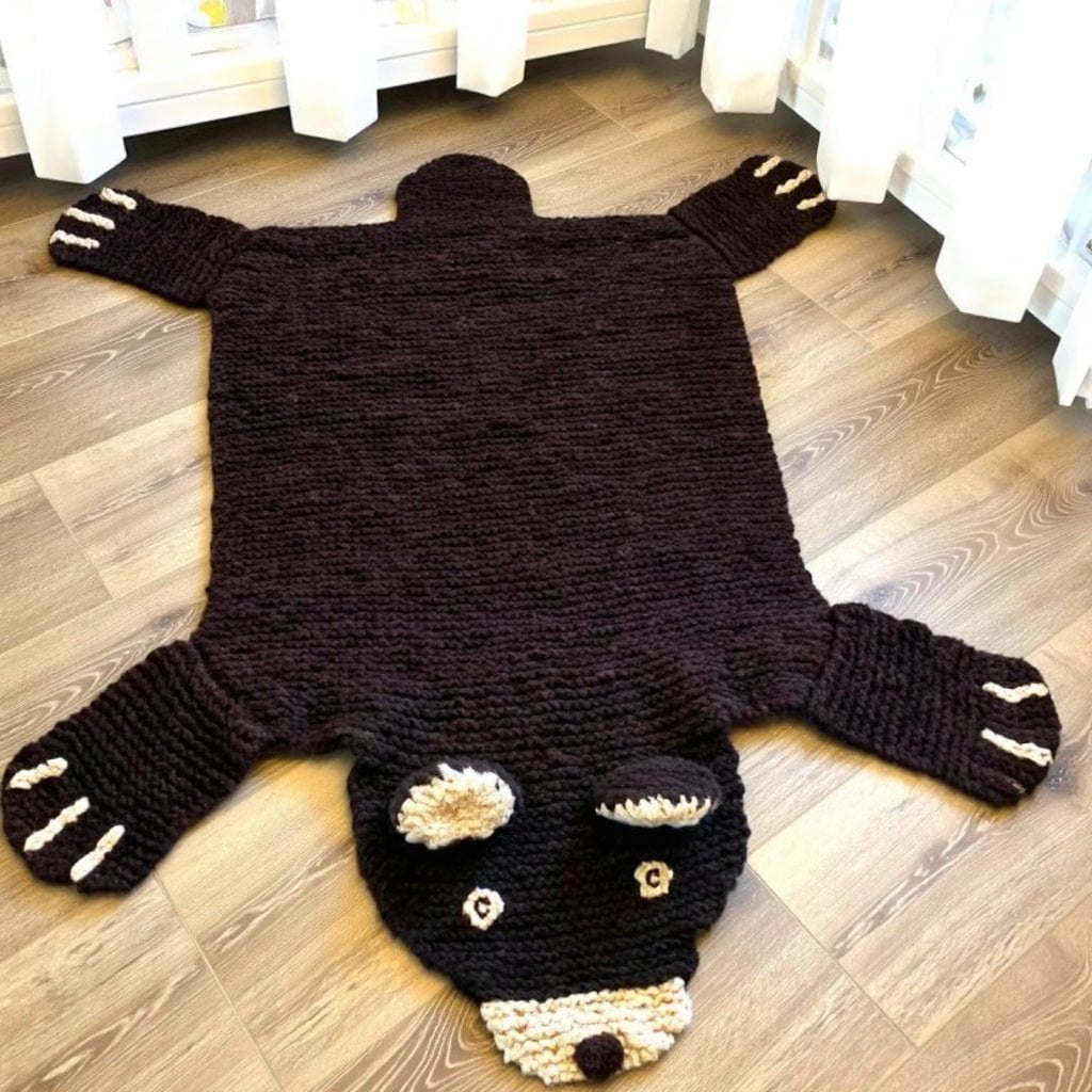 Baby Organic Wool Play Mat + Nursery Rug  | Brown Bear finn + emma