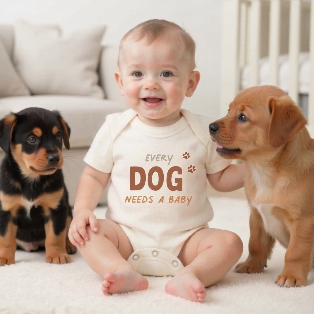 Baby graphic bodysuit |Every Dog Needs A Baby finn + emma