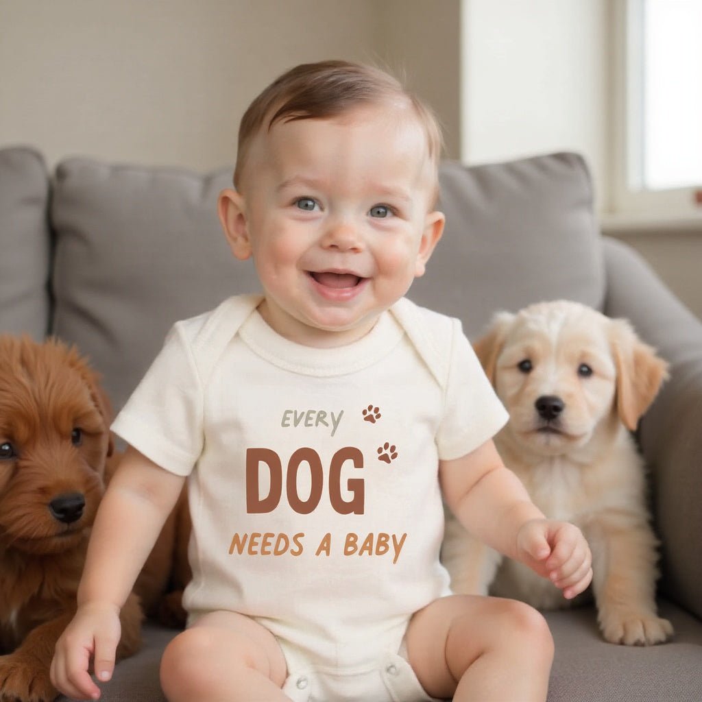 Baby graphic bodysuit |Every Dog Needs A Baby finn + emma
