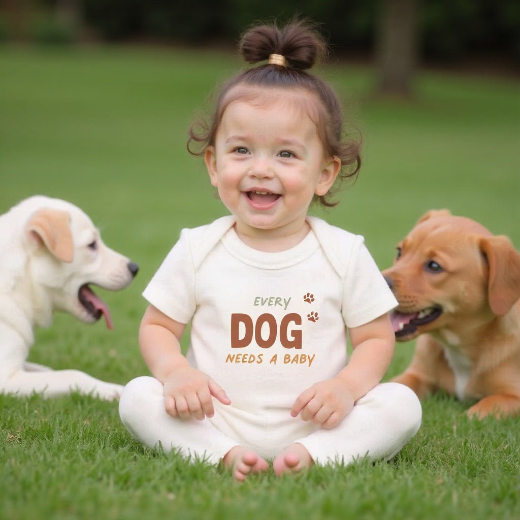 Baby graphic bodysuit |Every Dog Needs A Baby finn + emma