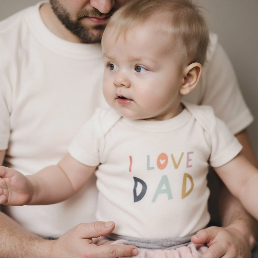 Baby graphic bodysuit | love dad finn + emma