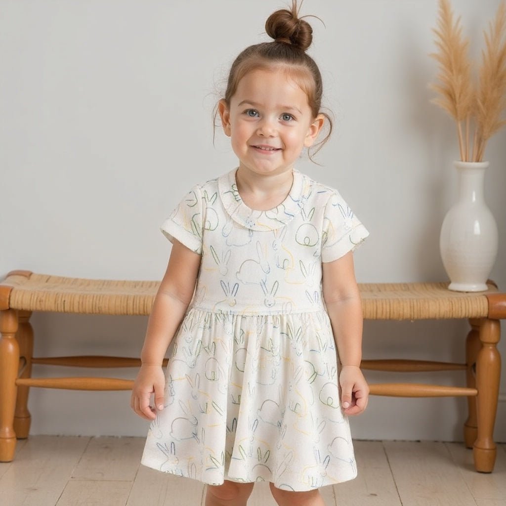 Baby short sleeve twirl dress | bunnies finn + emma