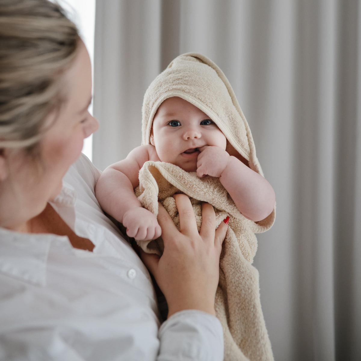Baby Organic Cotton Baby Hooded Towel Mushie