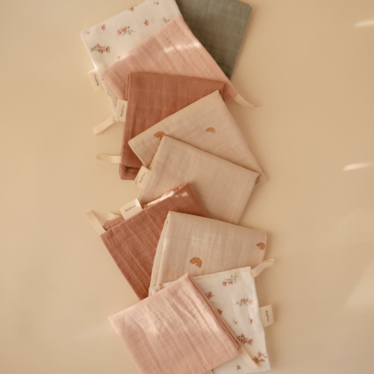 Baby Muslin Cotton Washcloth Mushie