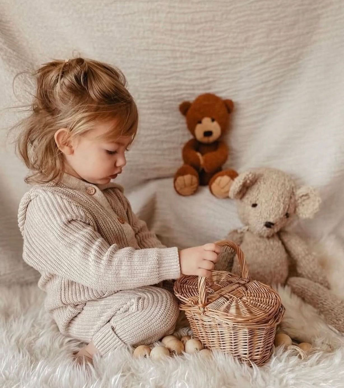 Baby Wool Knit Buddy  | Alfred the Bear finn + emma