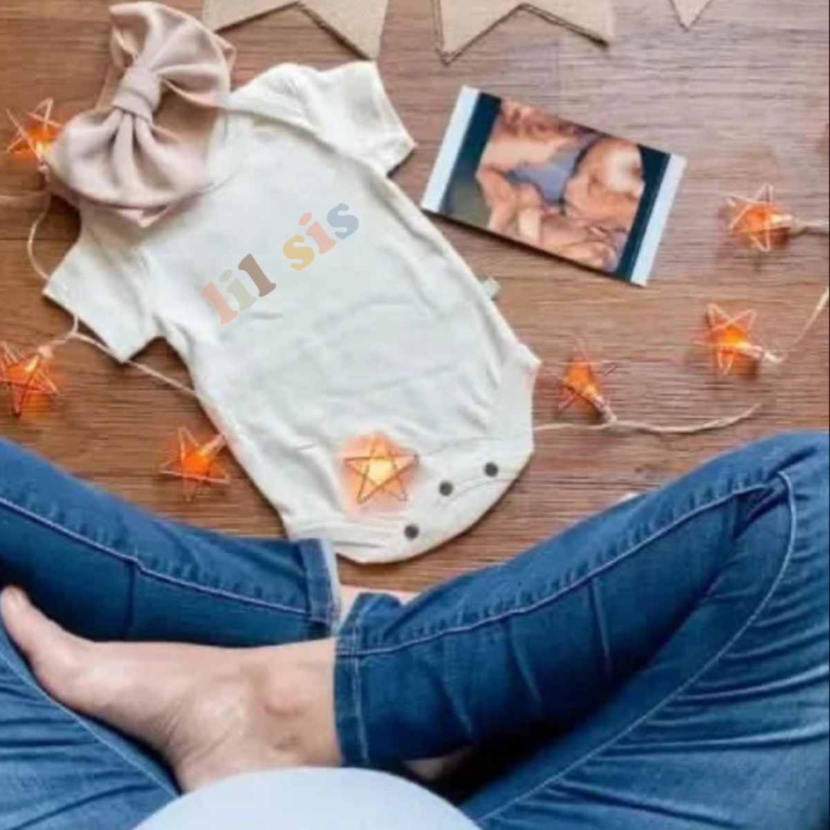 Baby graphic bodysuit | lil sis desert bloom Finn + Emma