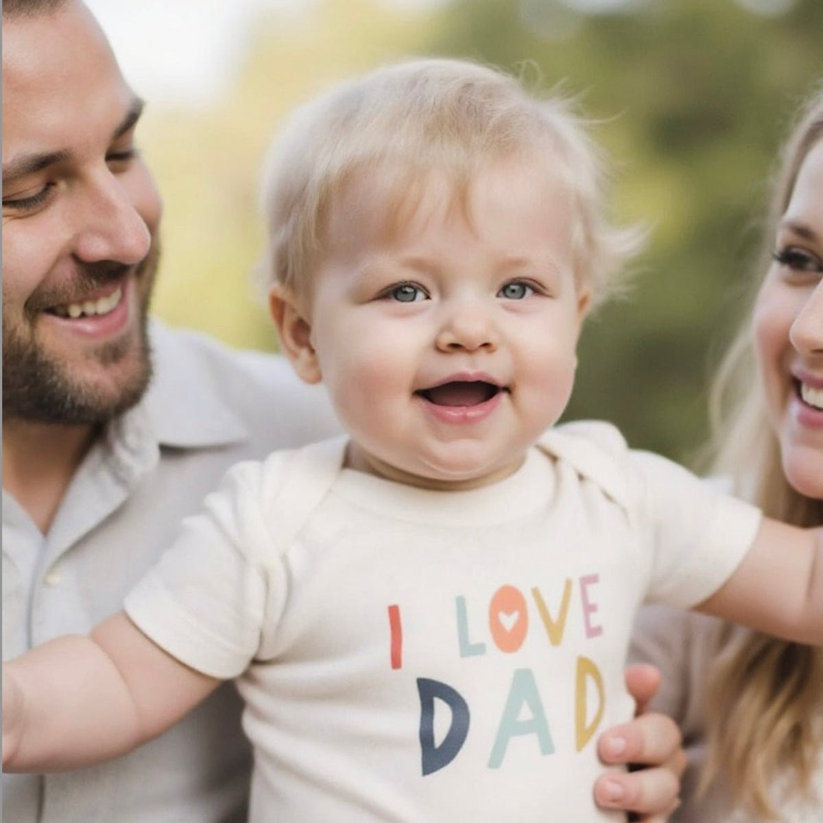 Baby graphic bodysuit | love dad finn + emma