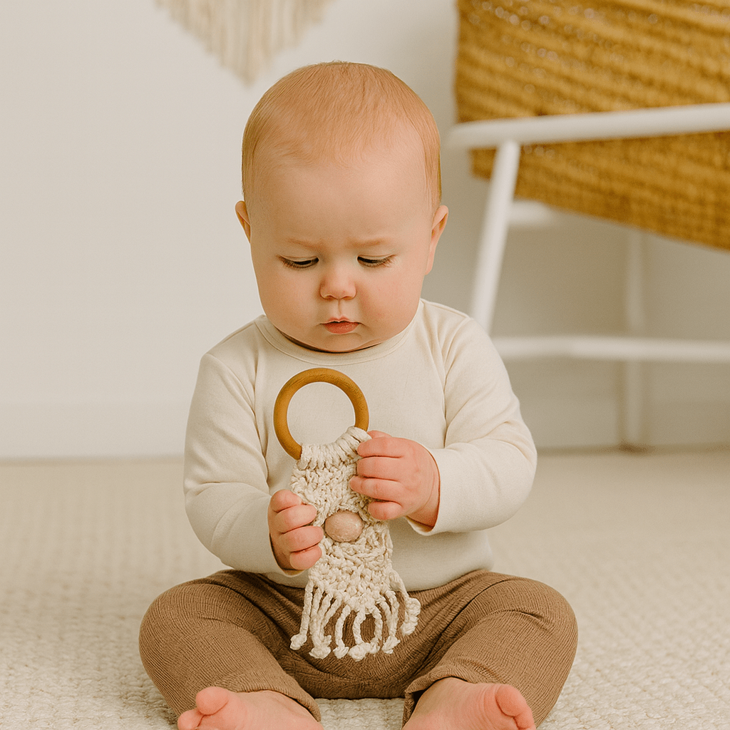 Baby all-in-one toy | macrame 2 pc Set finn + emma