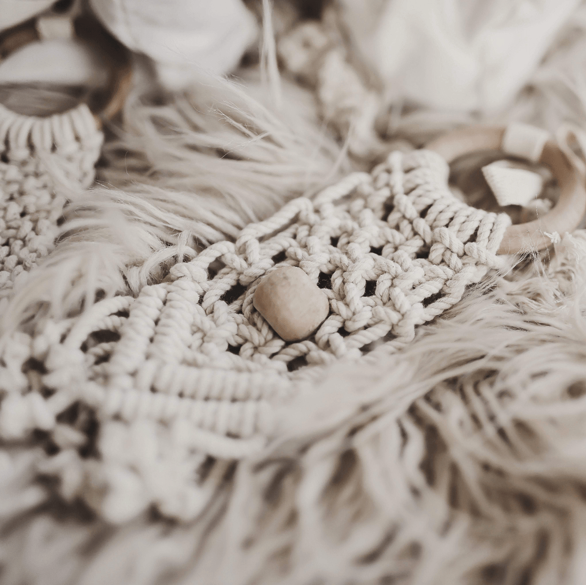 Baby all-in-one toy | macrame 2 pc Set finn + emma