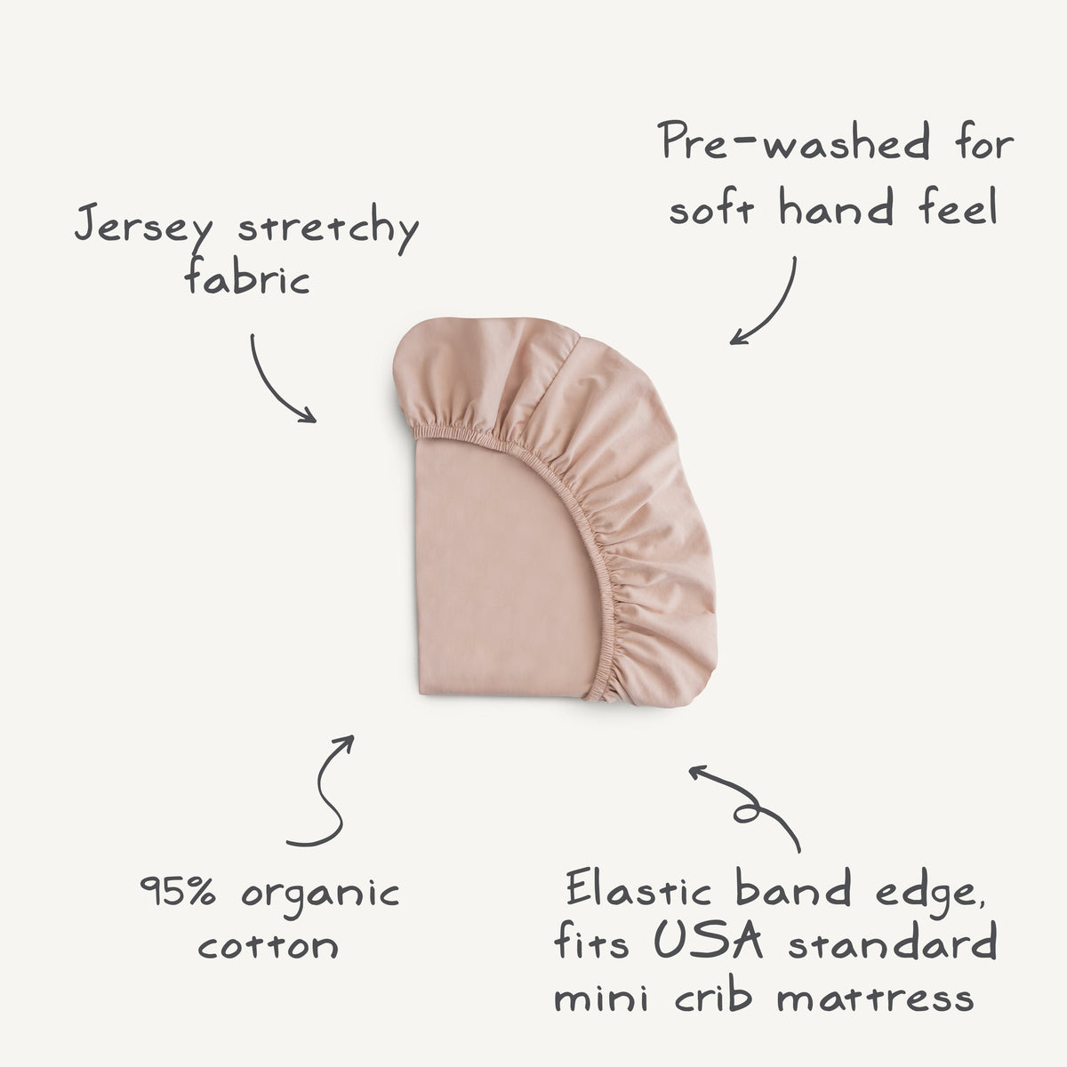 Baby Stretchy MINI Crib Sheet Mushie