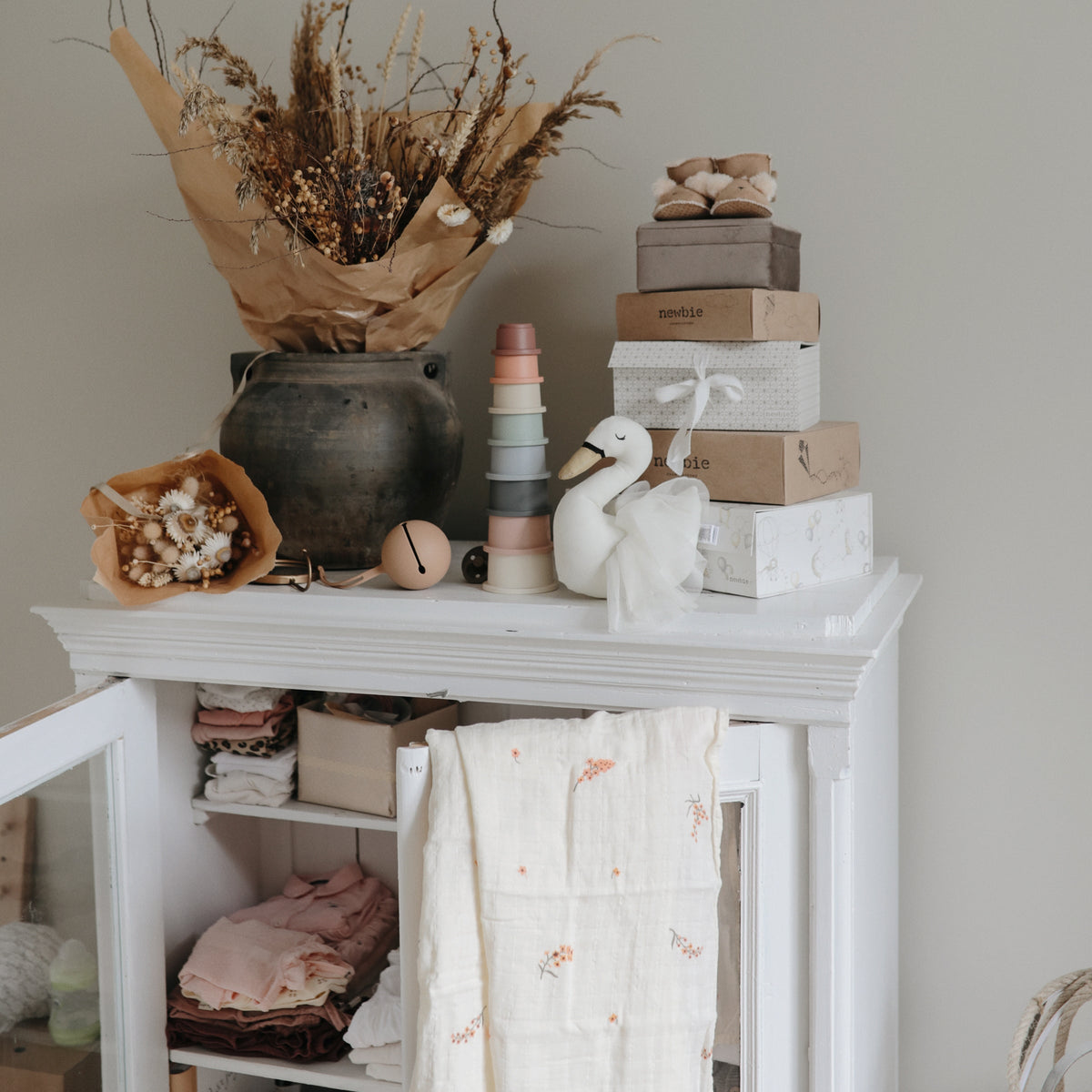 Baby Organic Cotton Muslin Swaddle Blanket Mushie