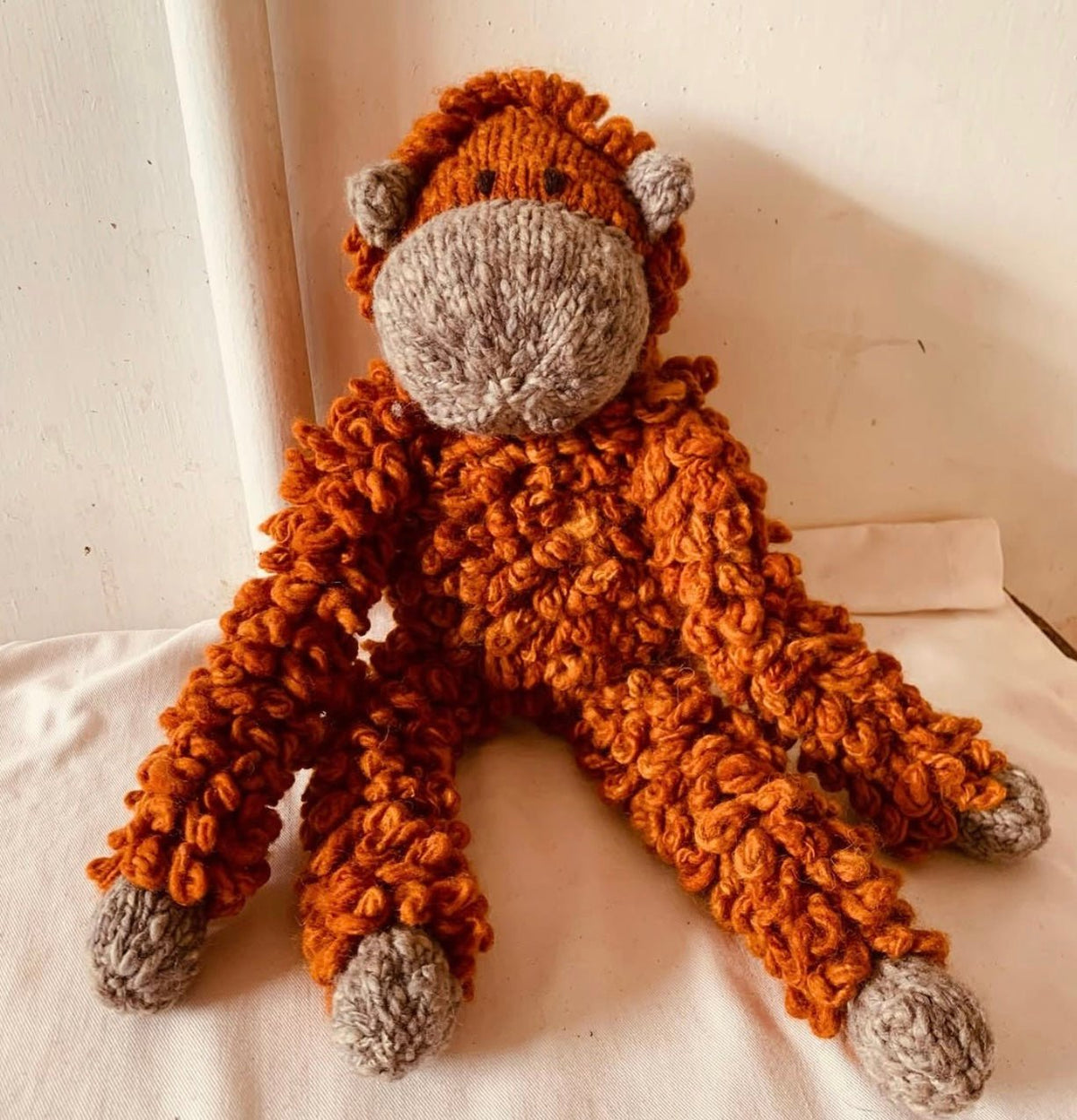 Baby Wool Knit Buddy  | Opal the Oranguntan finn + emma