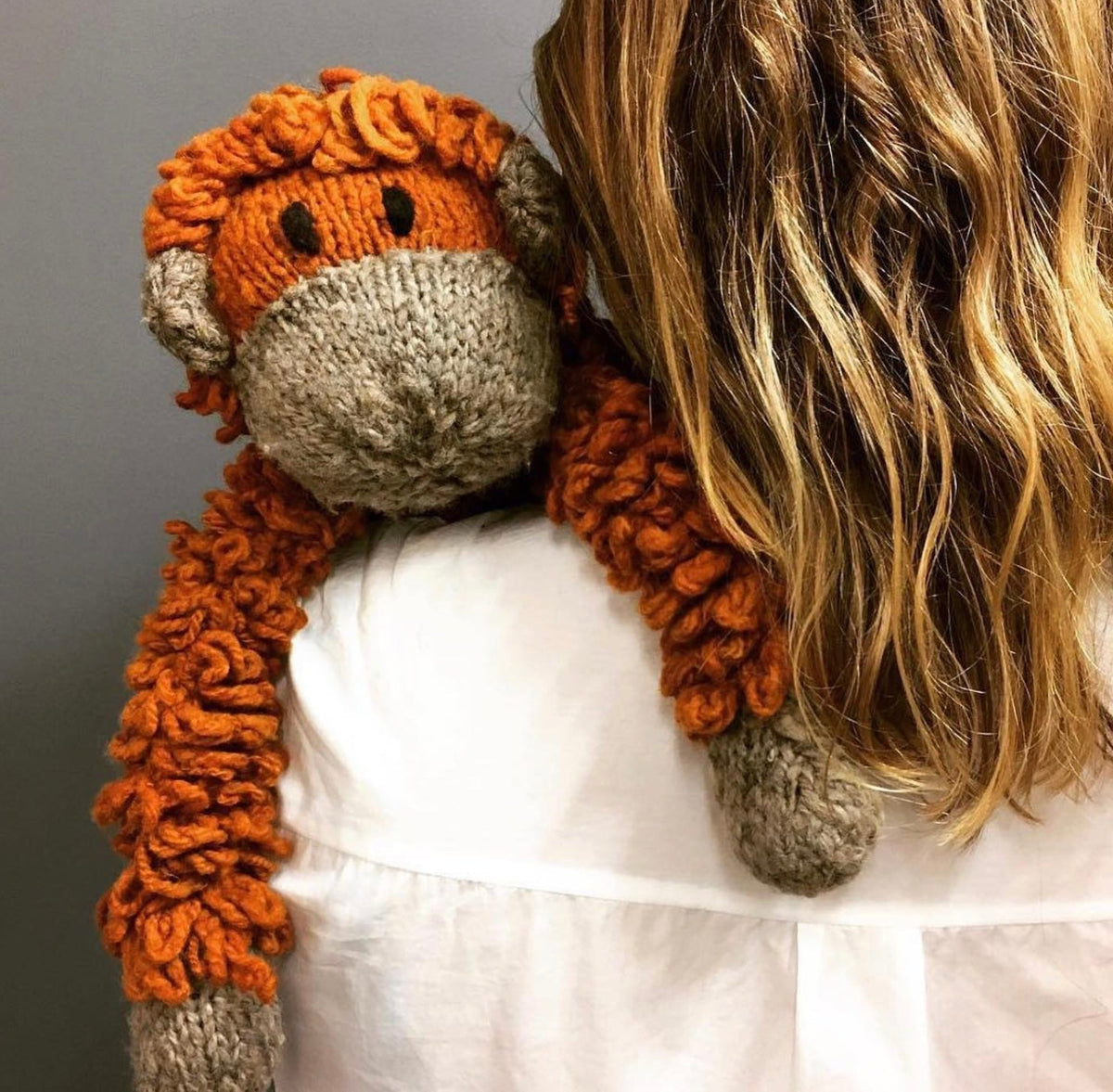 Baby Wool Knit Buddy  | Opal the Oranguntan finn + emma