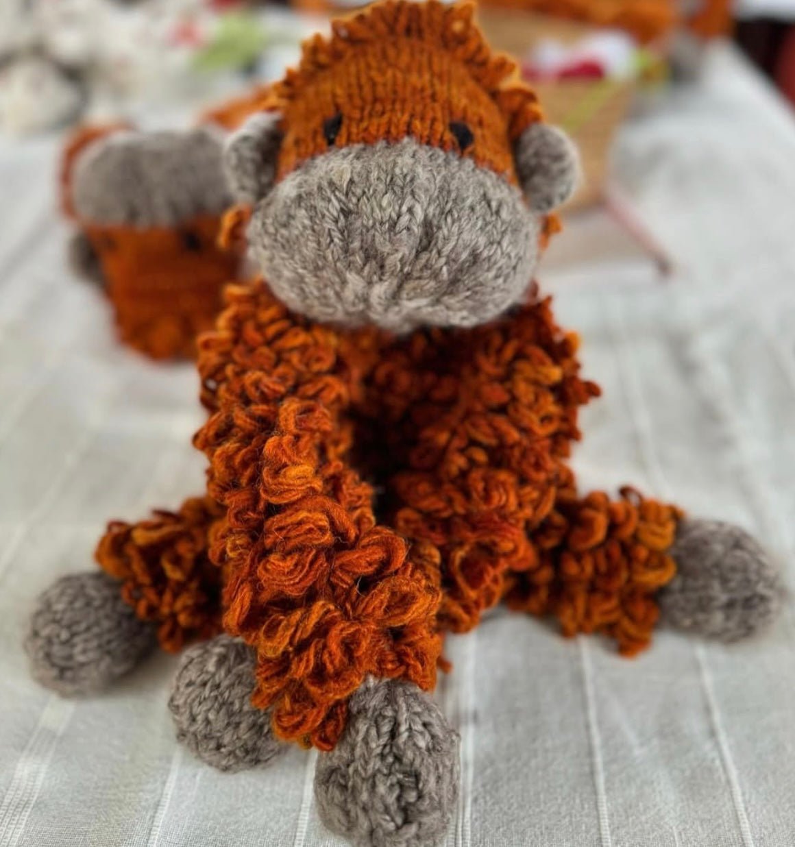 Baby Wool Knit Buddy  | Opal the Oranguntan finn + emma