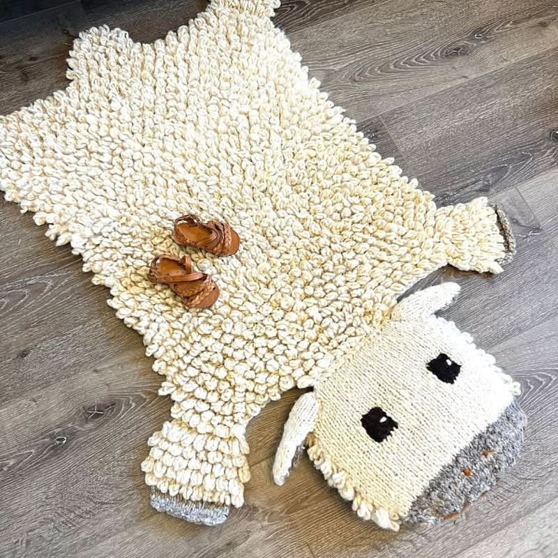 Baby Organic Wool Play Mat + Nursery Rug  | Sheep finn + emma