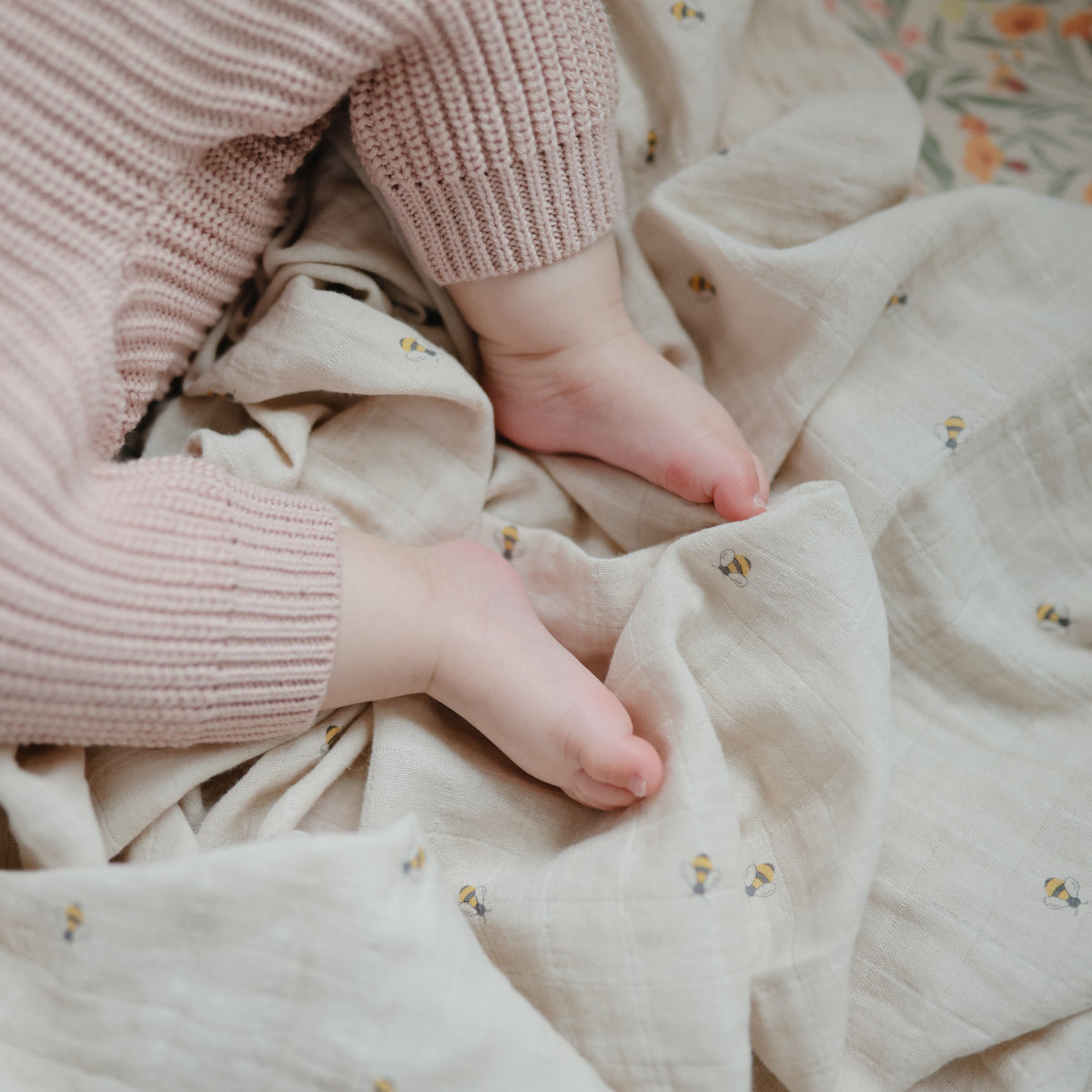 Baby Organic Cotton Muslin Swaddle Blanket Mushie