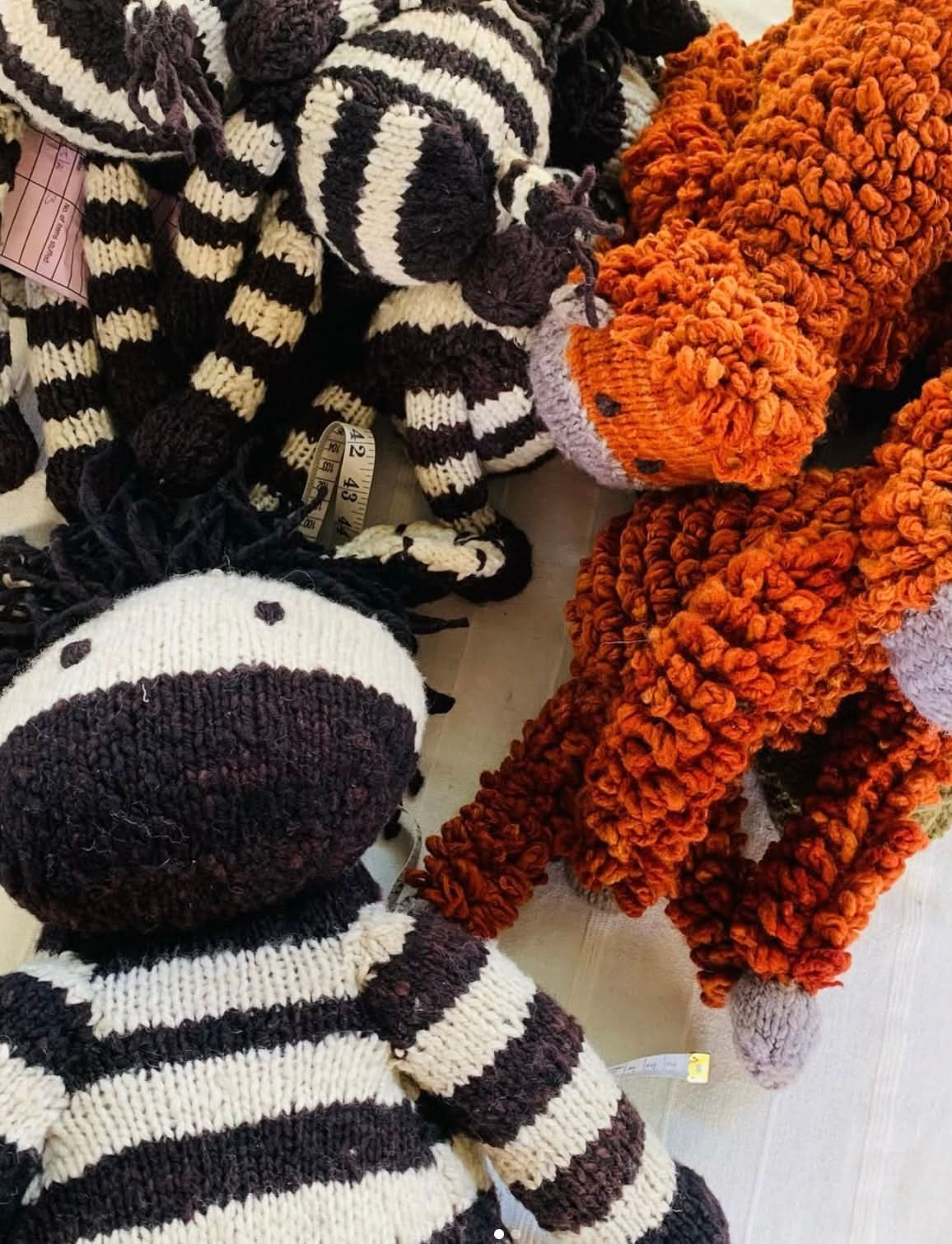 Baby Wool Knit Buddy  | Zachary the Zebra finn + emma