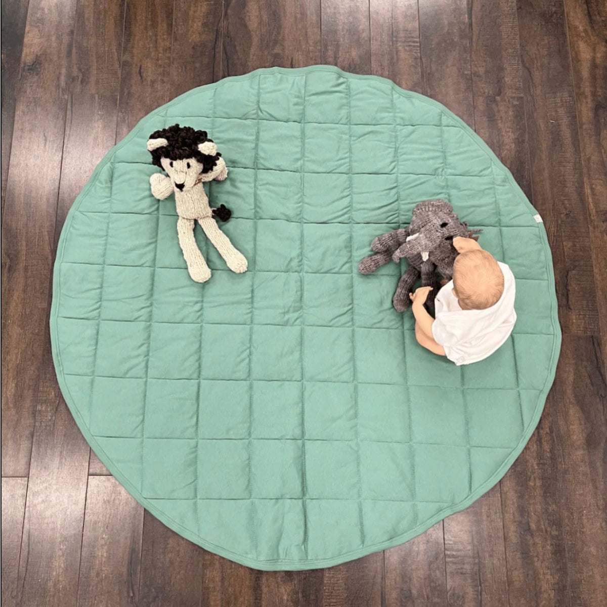 Baby Organic Play Mat | Round | Basil Green finn + emma