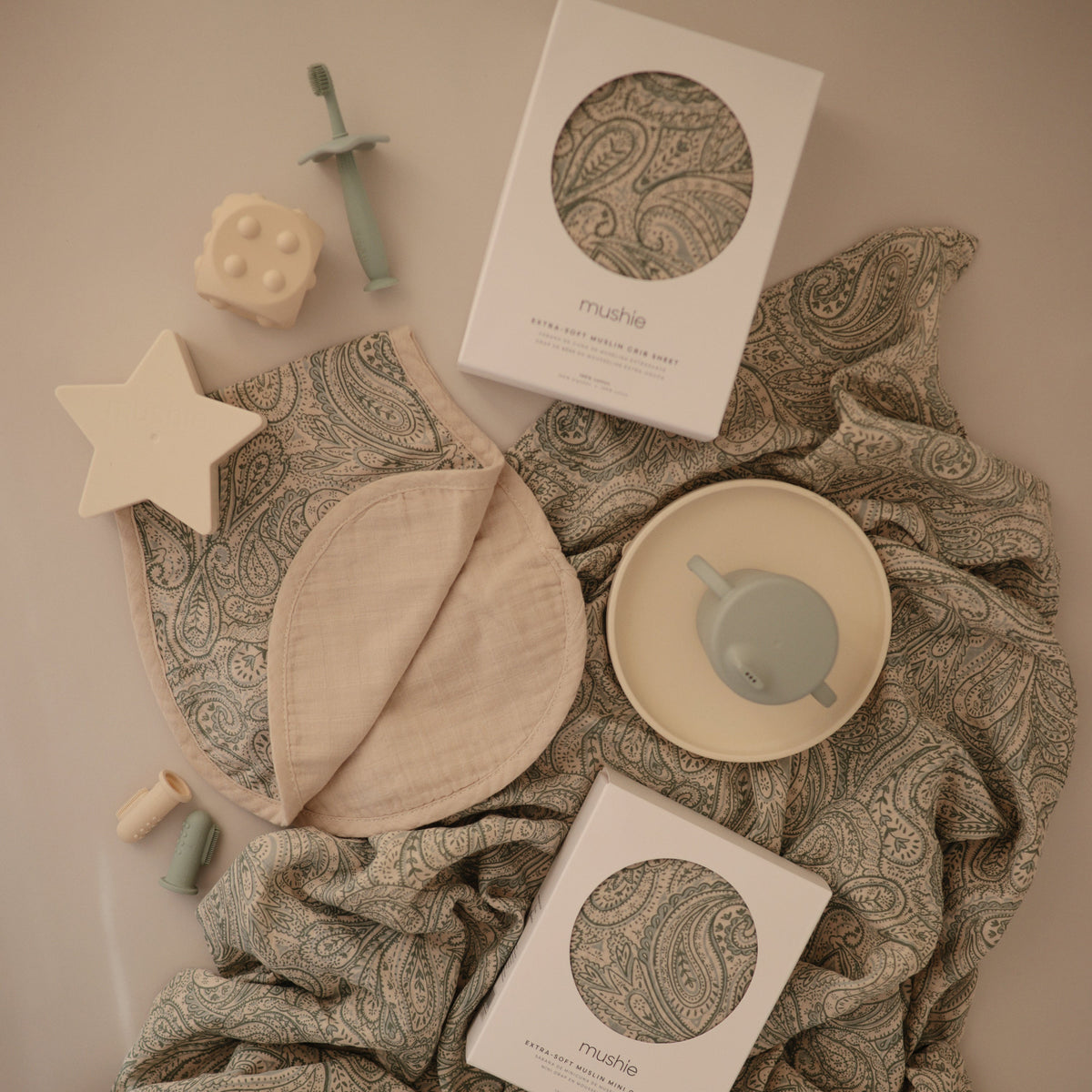 Baby Organic Cotton Muslin Swaddle Blanket Mushie