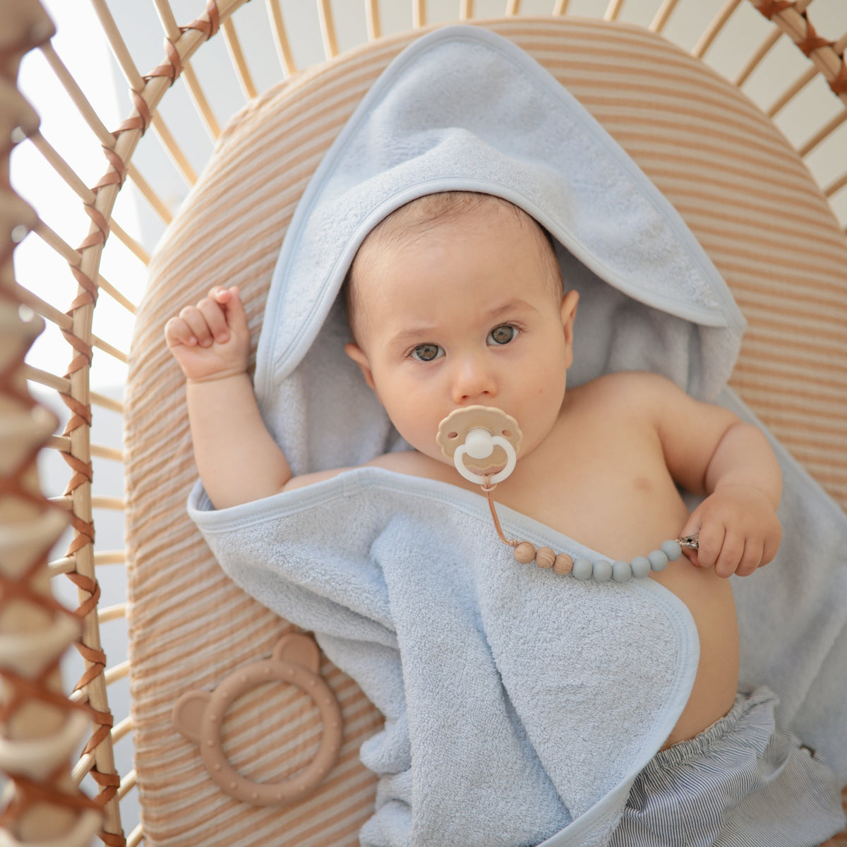 Baby Organic Cotton Baby Hooded Towel Mushie