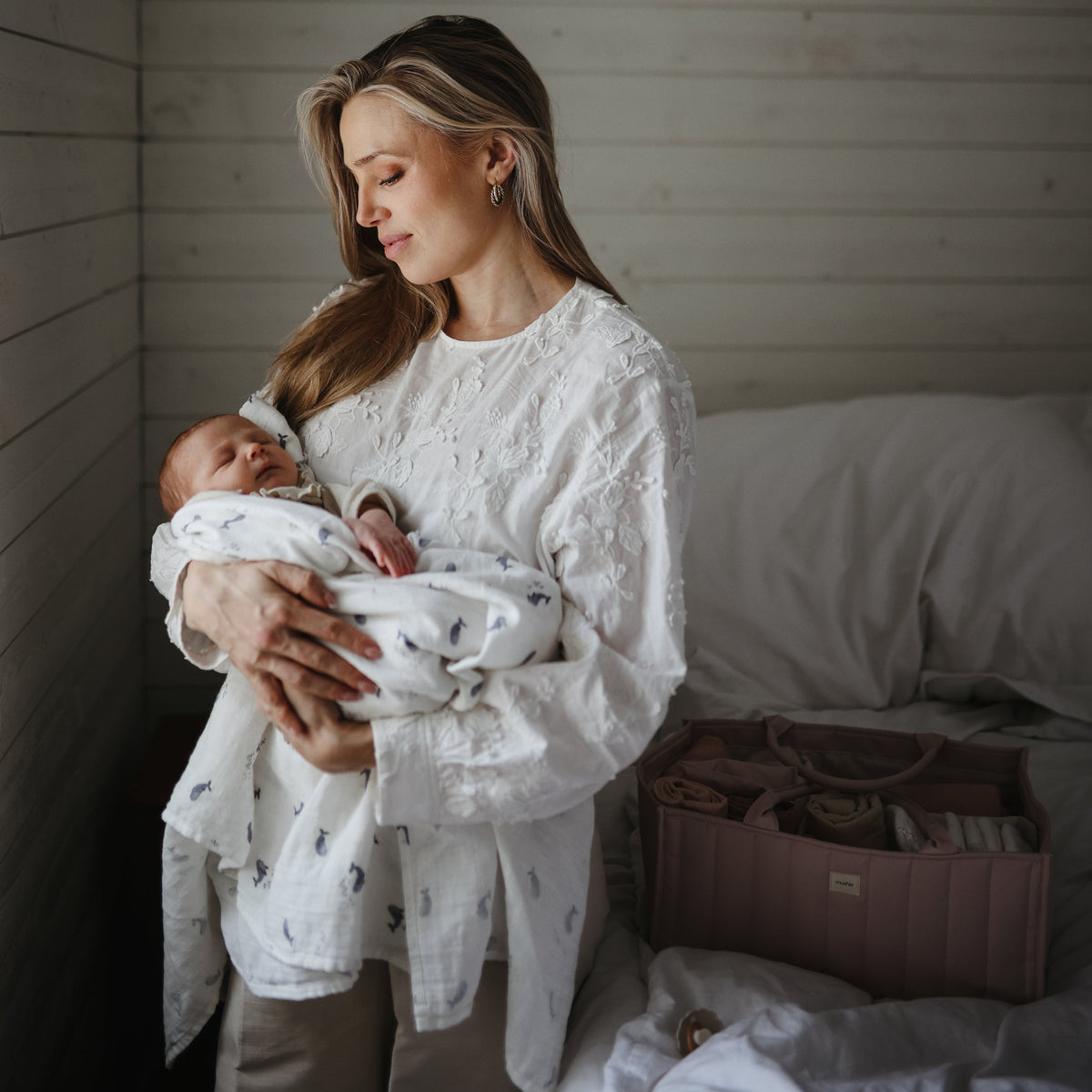 Baby Organic Cotton Muslin Swaddle Blanket Mushie