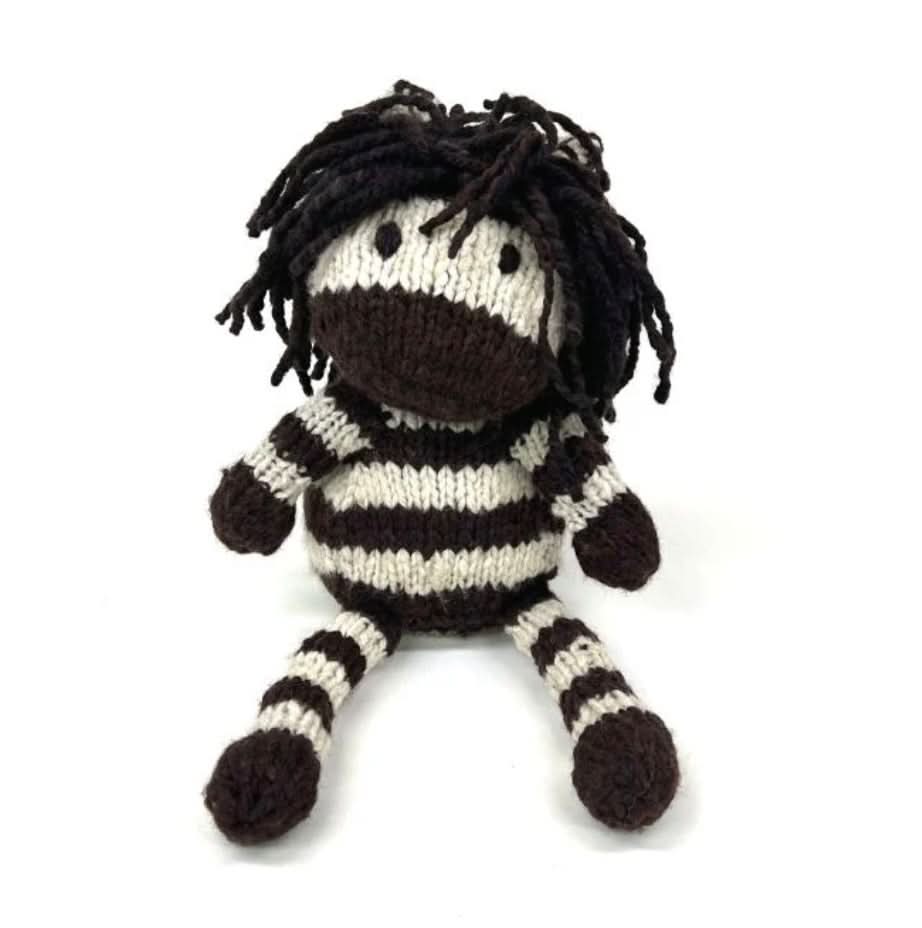 Baby Wool Knit Buddy  | Zachary the Zebra finn + emma