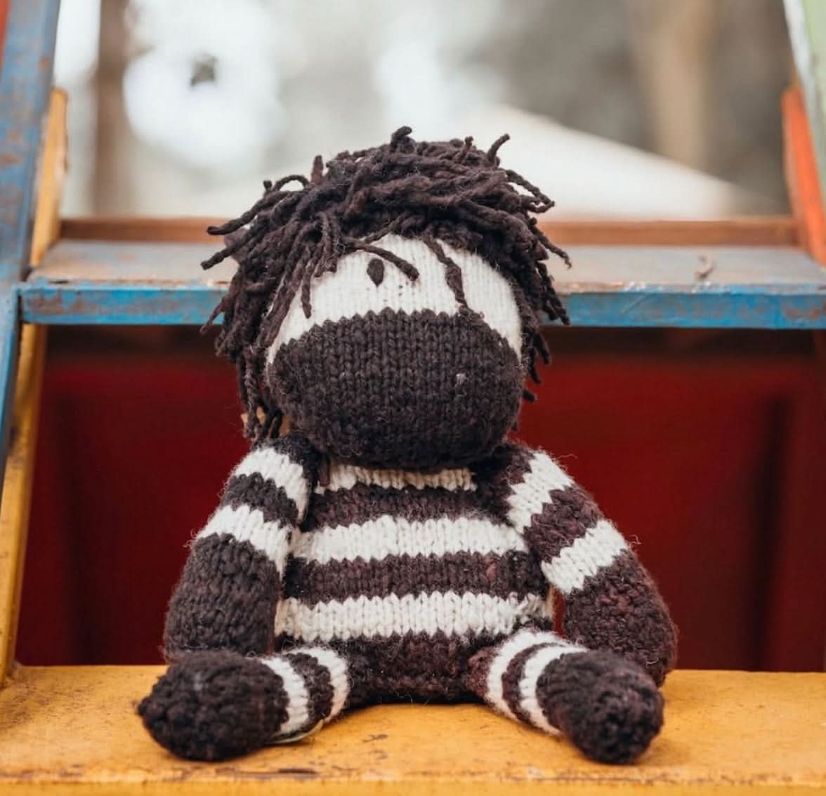 Baby Wool Knit Buddy  | Zachary the Zebra finn + emma