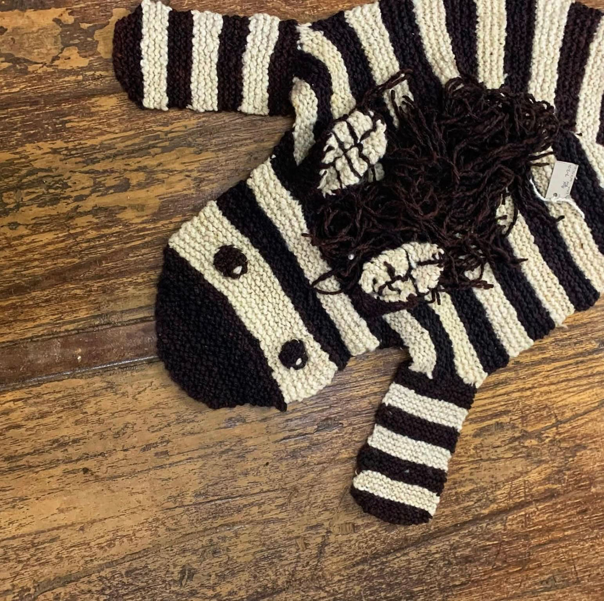 Baby Organic Wool Play Mat + Nursery Rug  | Zebra finn + emma