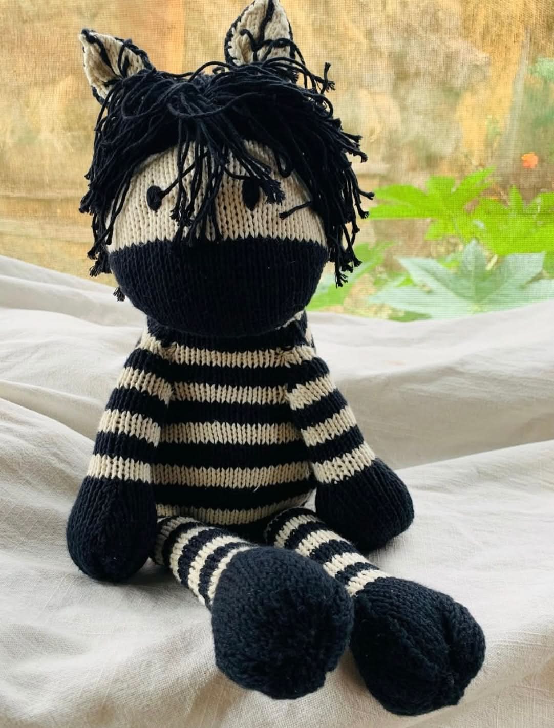 Baby Wool Knit Buddy  | Zachary the Zebra finn + emma