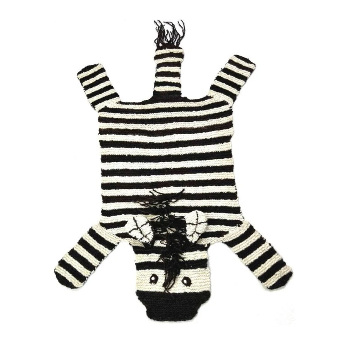 Baby Organic Wool Play Mat + Nursery Rug  | Zebra finn + emma
