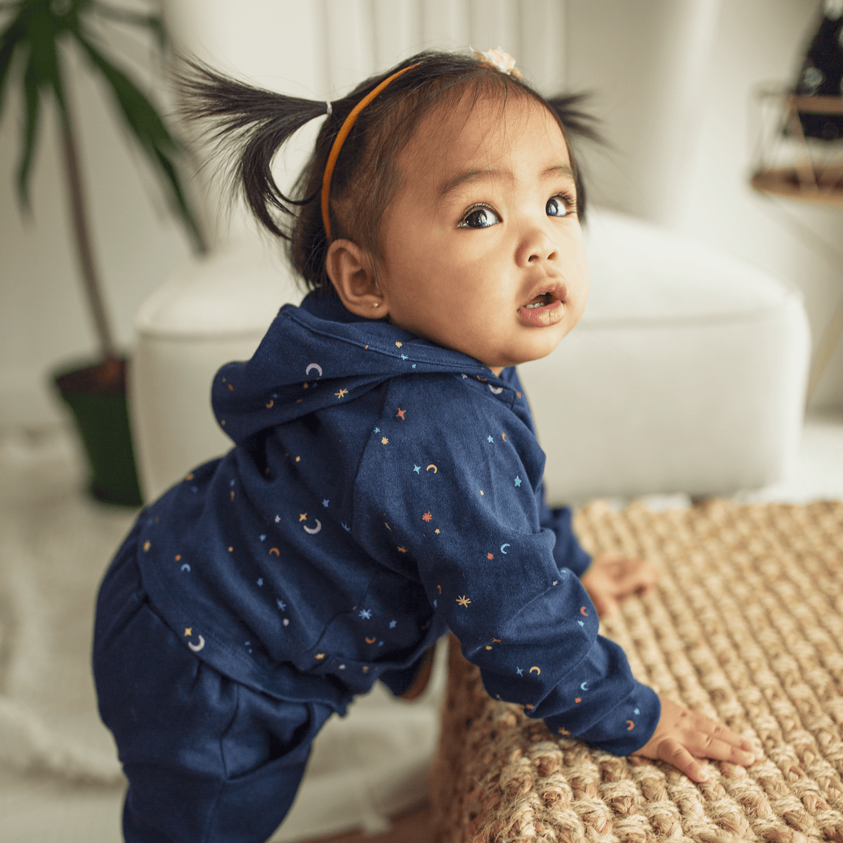 Baby hoodie | starry night finn + emma