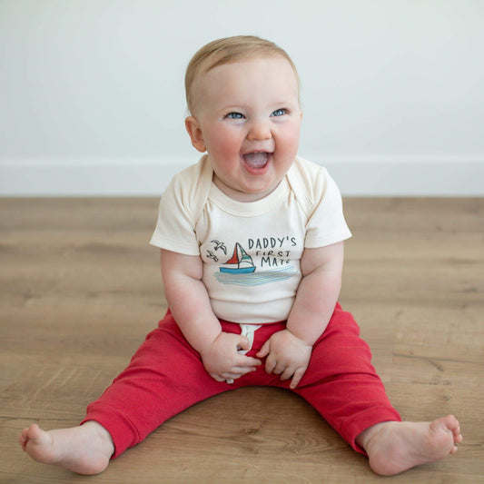 Baby graphic bodysuit | daddy's first mate finn + emma