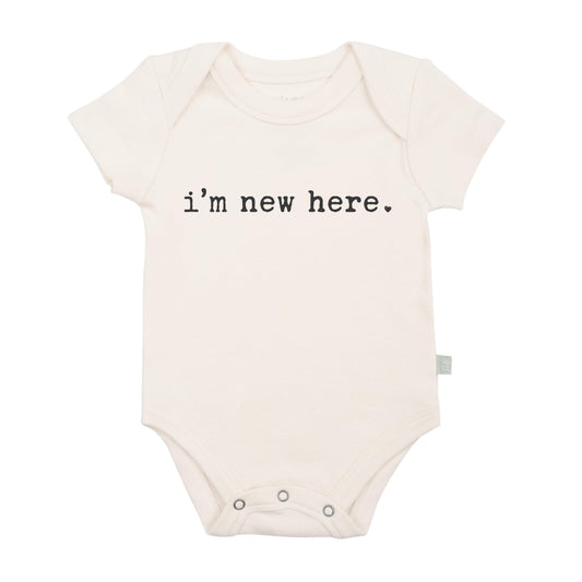 Baby graphic bodysuit | i'm new here finn + emma